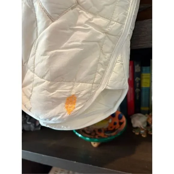 NWT Free People FP Movement x Hatch Printed Puffer Jacket Ivory Chevron Medium - Picture 10 of 11